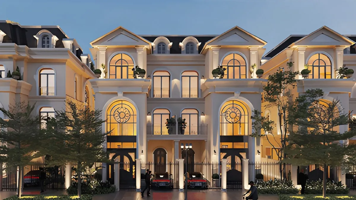 Dòng sản phẩm biệt thự song lập phong cách tân cổ điển của dự án Emerald Symphony tại Doji Land