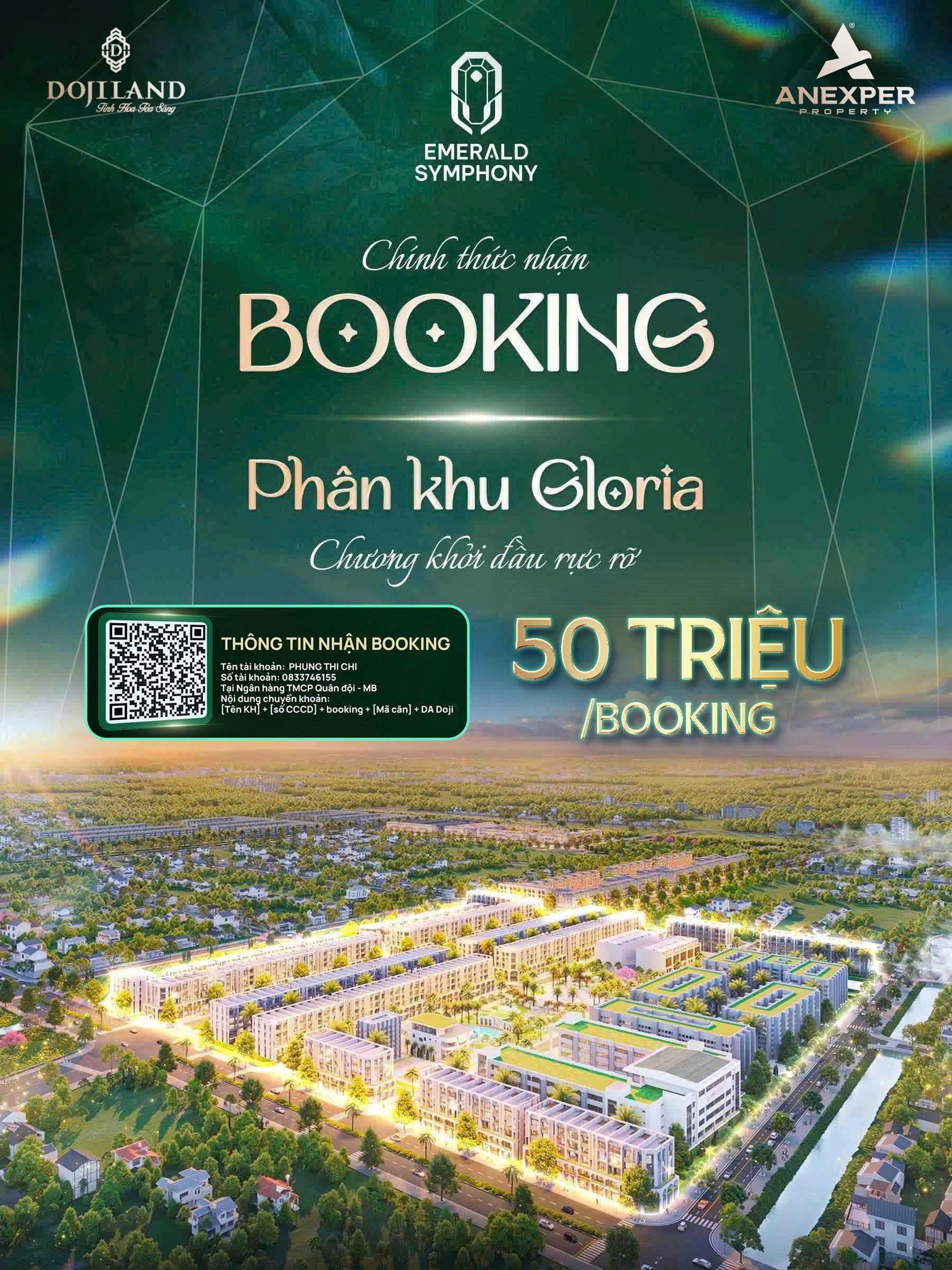 Anexper chính thức nhận booking phân khu Gloria dự án Doji Emerald Symphony
