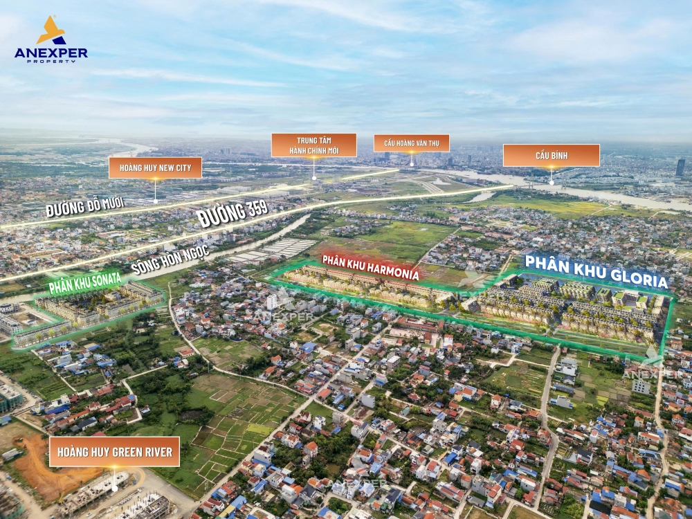 Cấu trúc quy hoạch phân khu Gloria tại Doji Emerald Symphony: trung tâm – kết nối – lan tỏa